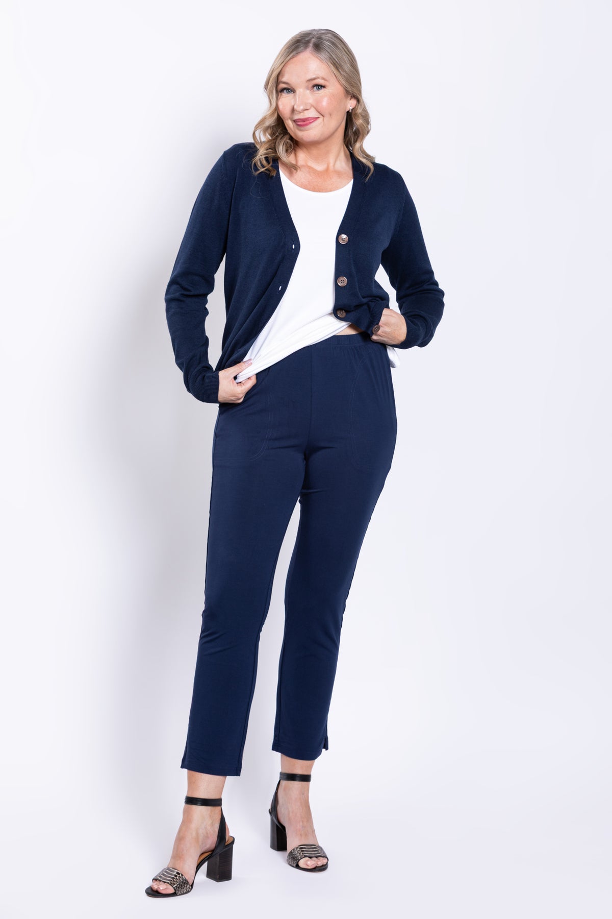 Sarina Pant, Indigo, French Terry