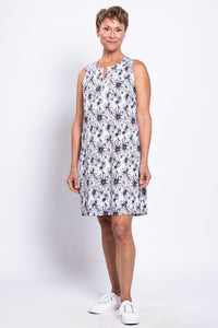 Scarlette Dress, BW Sketch, Linen Bamboo