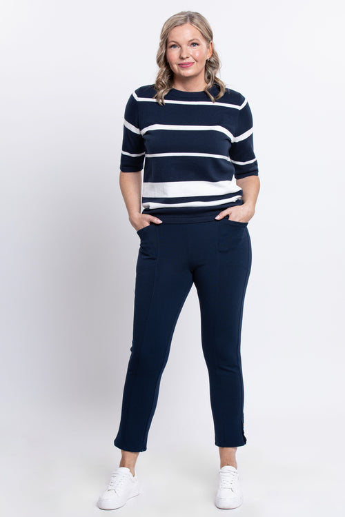 Serena Sweater, Nautical Stripe, Cotton