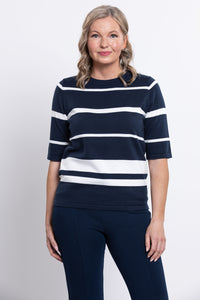 Serena Sweater, Nautical Stripe, Cotton