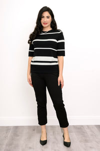 Pull Serena, Rayures Nuit, Coton
