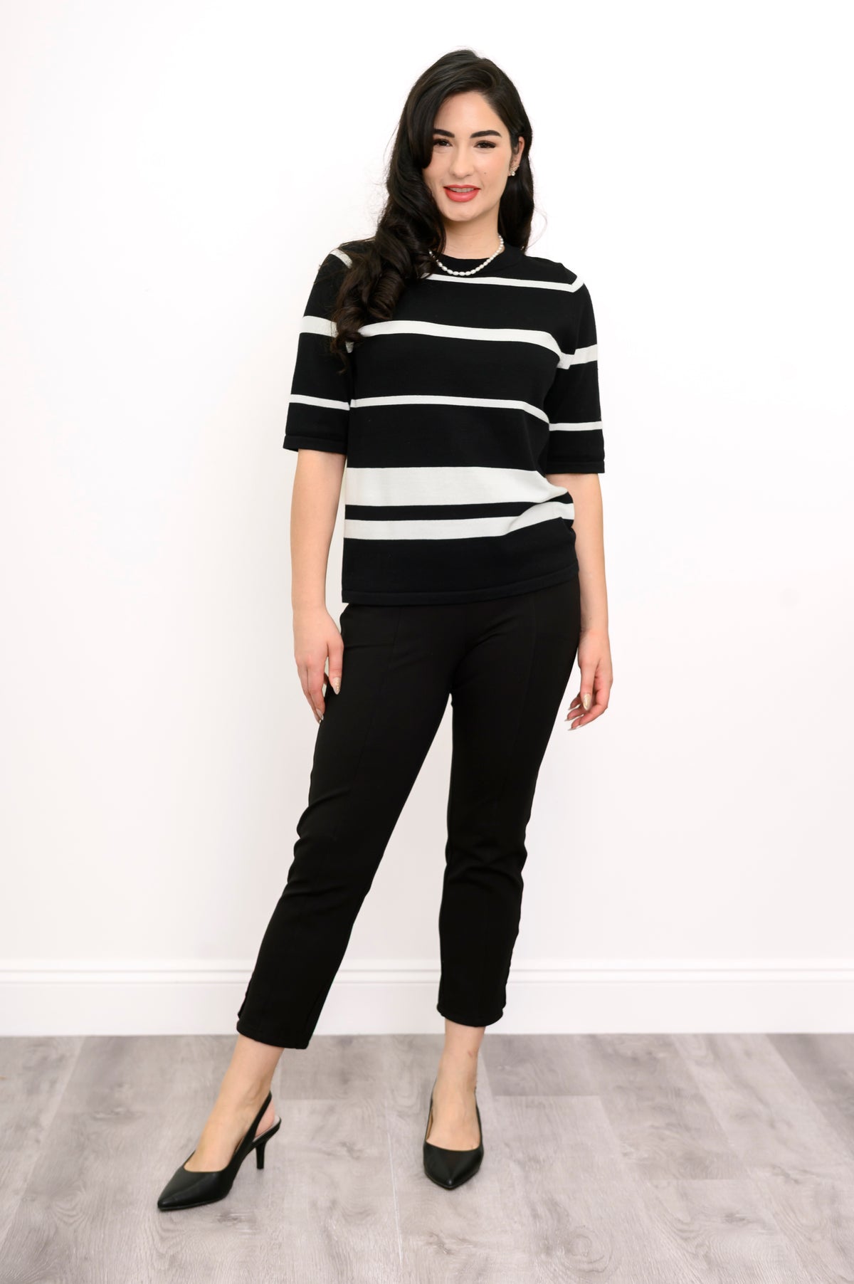 Pull Serena, Rayures Nuit, Coton