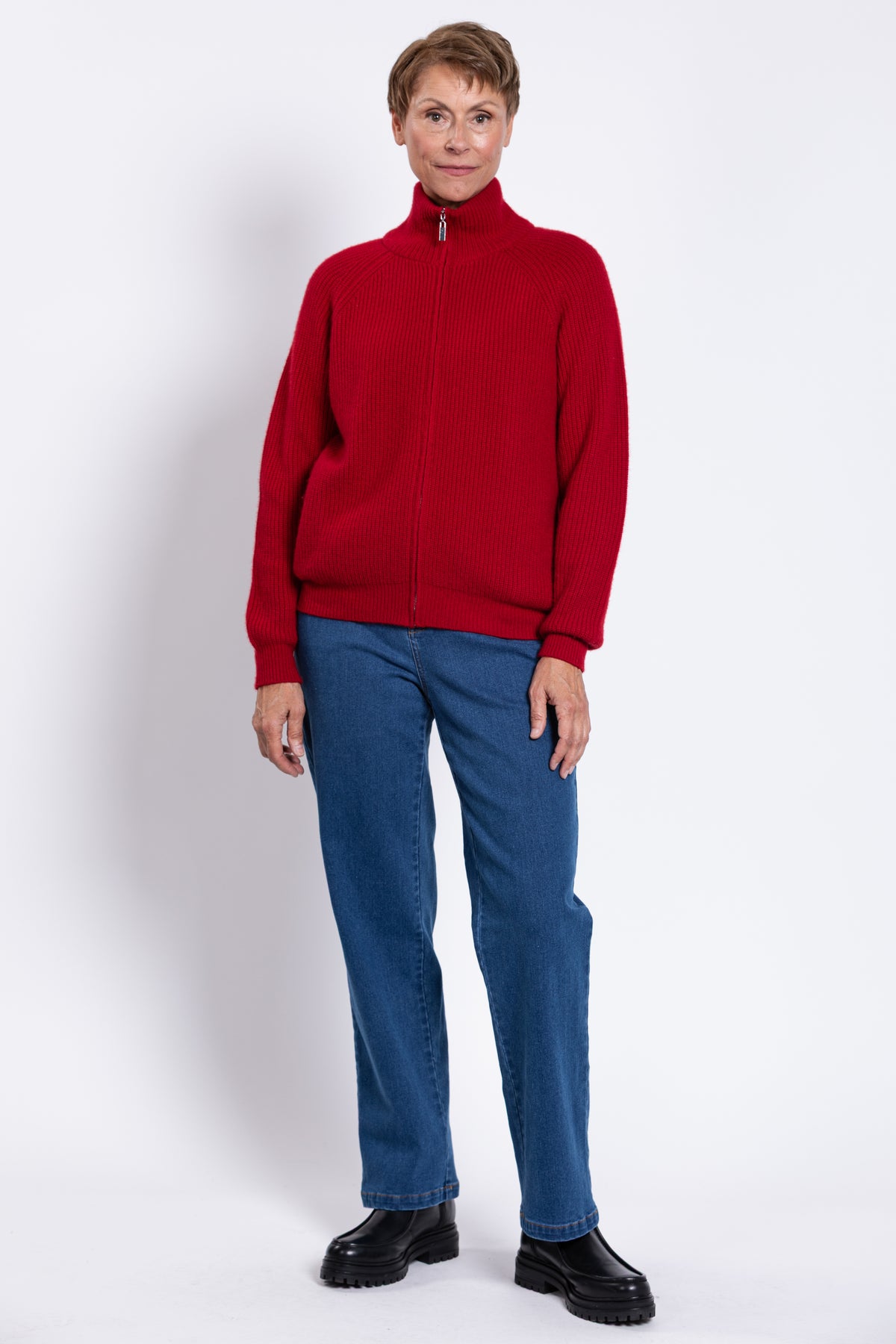 Shalamar Sweater, Red, Wool Cashmere