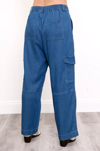 Sharon Pantalon, Denim Léger en Tencel