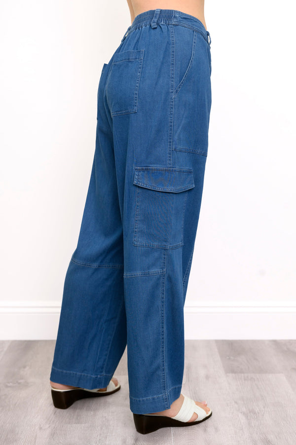 Sharon Pantalon, Denim Léger en Tencel