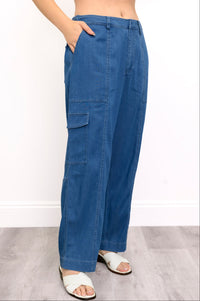 Sharon Pantalon, Denim Léger en Tencel
