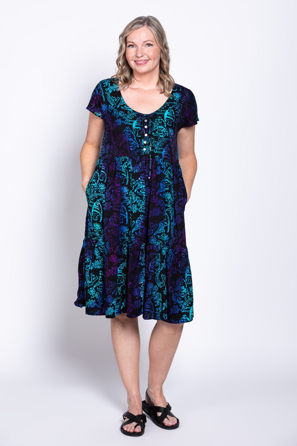 Sharpie Dress, Neon Tropic