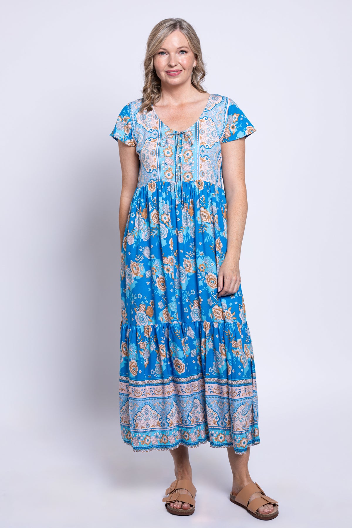 Sharpie Long Dress, Sandshell