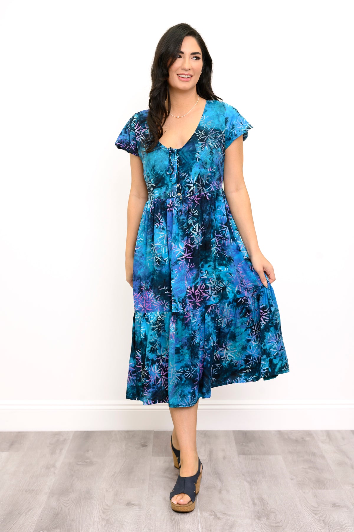 Sharpie Midi Dress, Sunset Fern