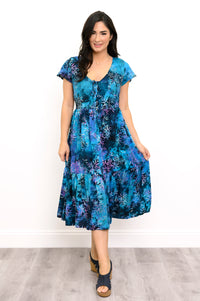 Sharpie Midi Dress, Sunset Fern