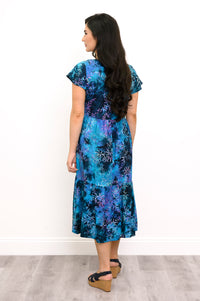 Sharpie Midi Dress, Sunset Fern