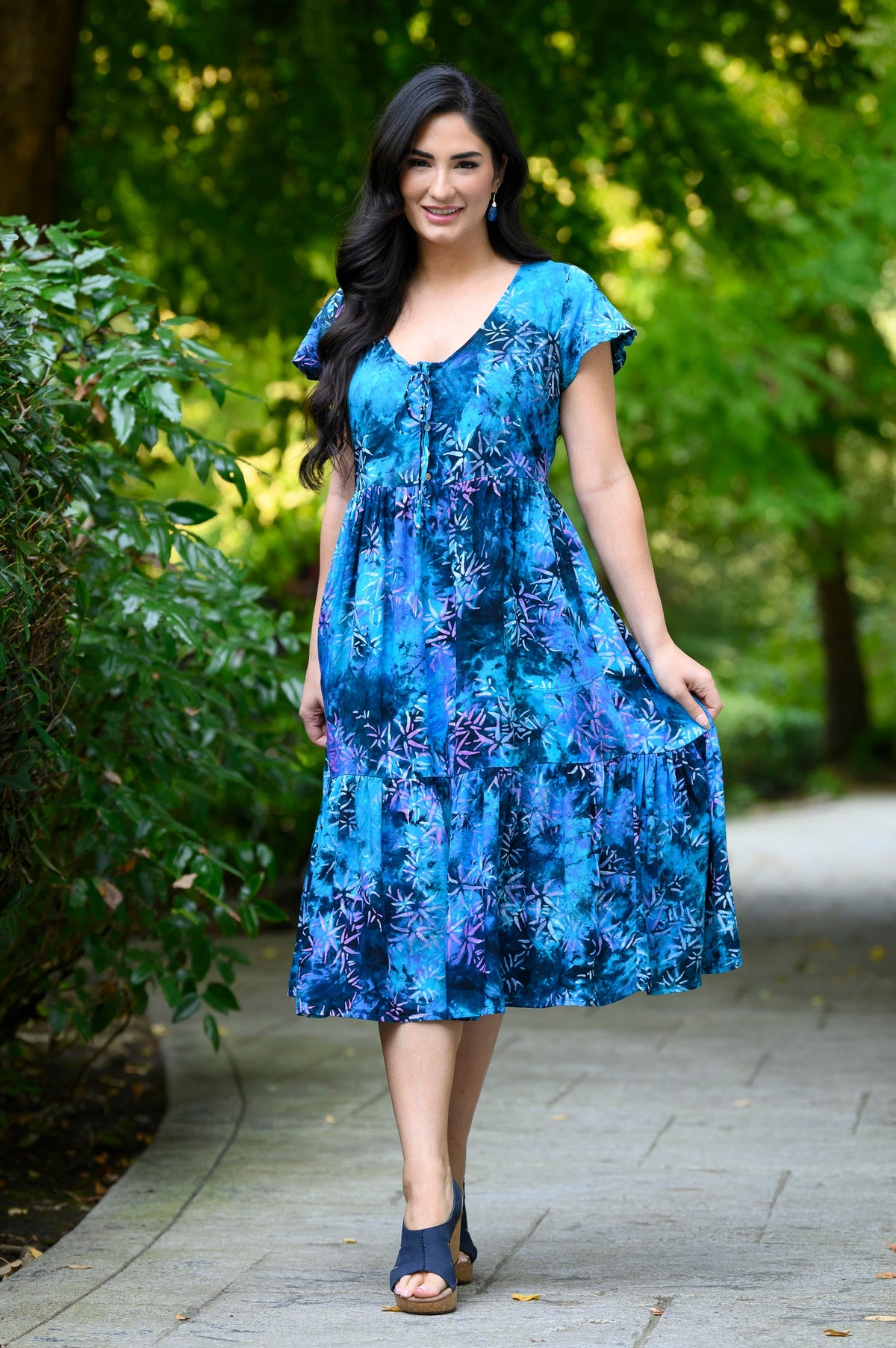Sharpie Midi Dress, Sunset Fern