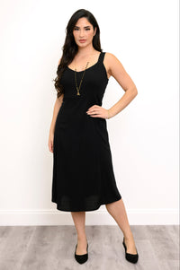 Shauna Dress, Black, Linen Bamboo