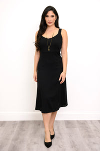 Shauna Dress, Black, Linen Bamboo