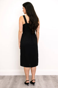 Shauna Dress, Black, Linen Bamboo