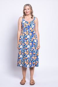 Shauna Dress, Blue Citrus