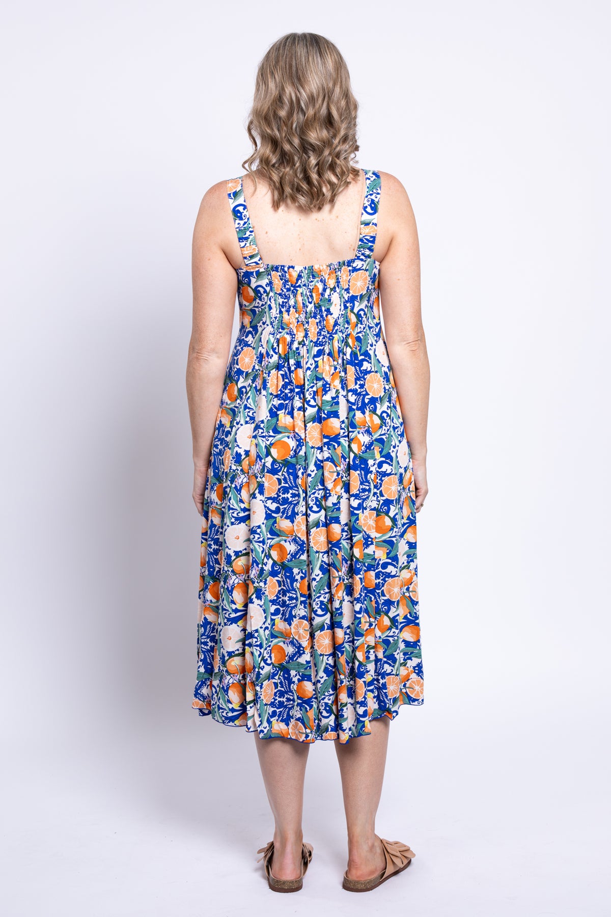 Shauna Dress, Blue Citrus