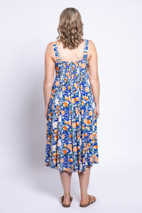Shauna Dress, Blue Citrus