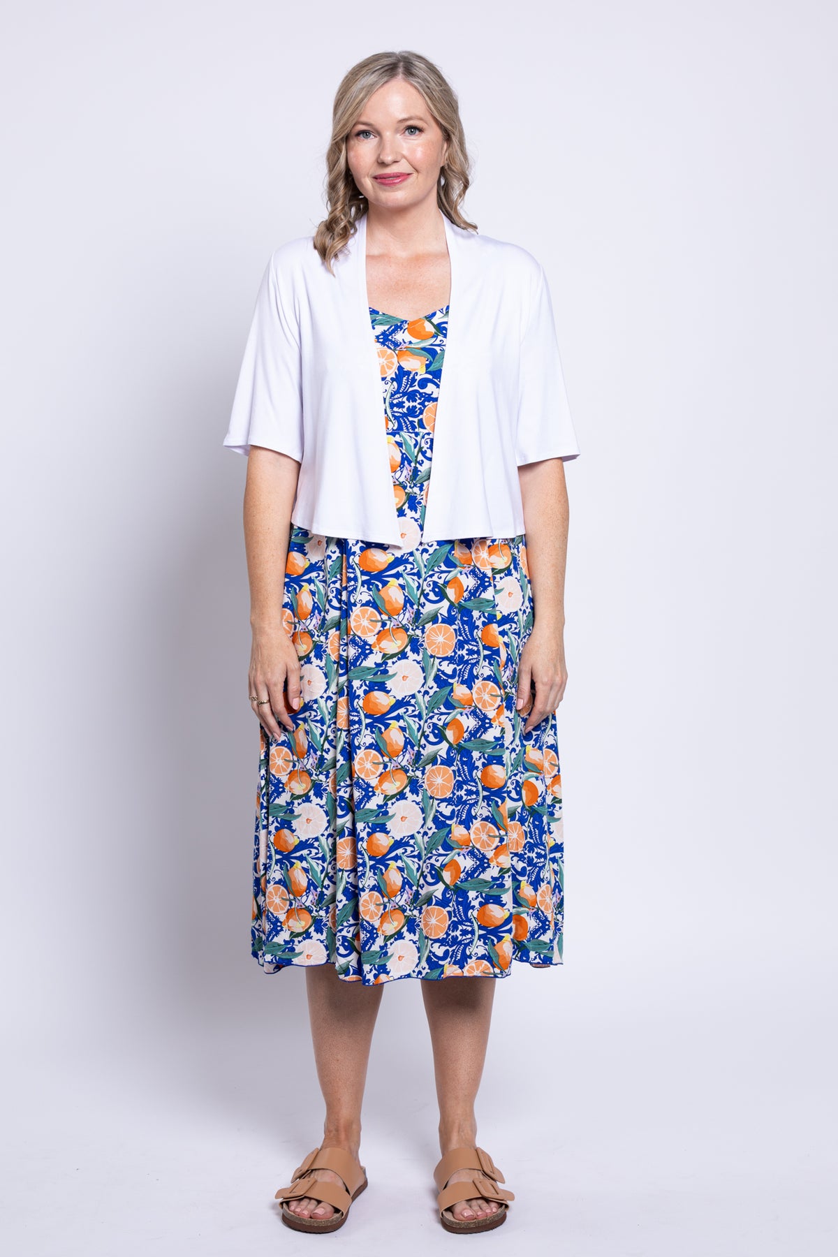 Shauna Dress, Blue Citrus