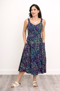 Shauna Dress, Coral Fantasy