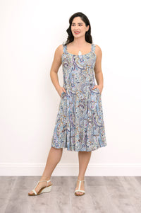 Shauna Dress, Denim Parade, Linen Bamboo