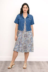 Shauna Dress, Denim Parade, Linen Bamboo