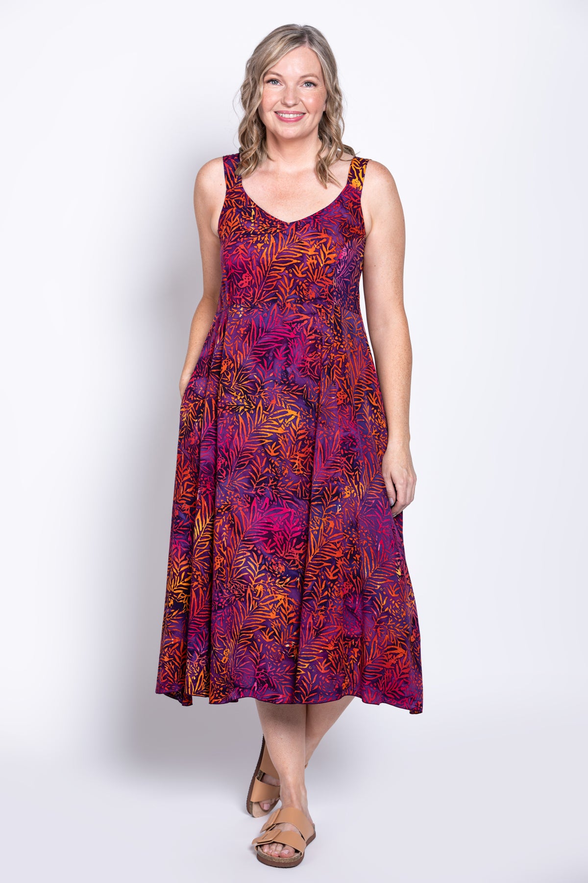 Shauna Dress, Pink Tropics