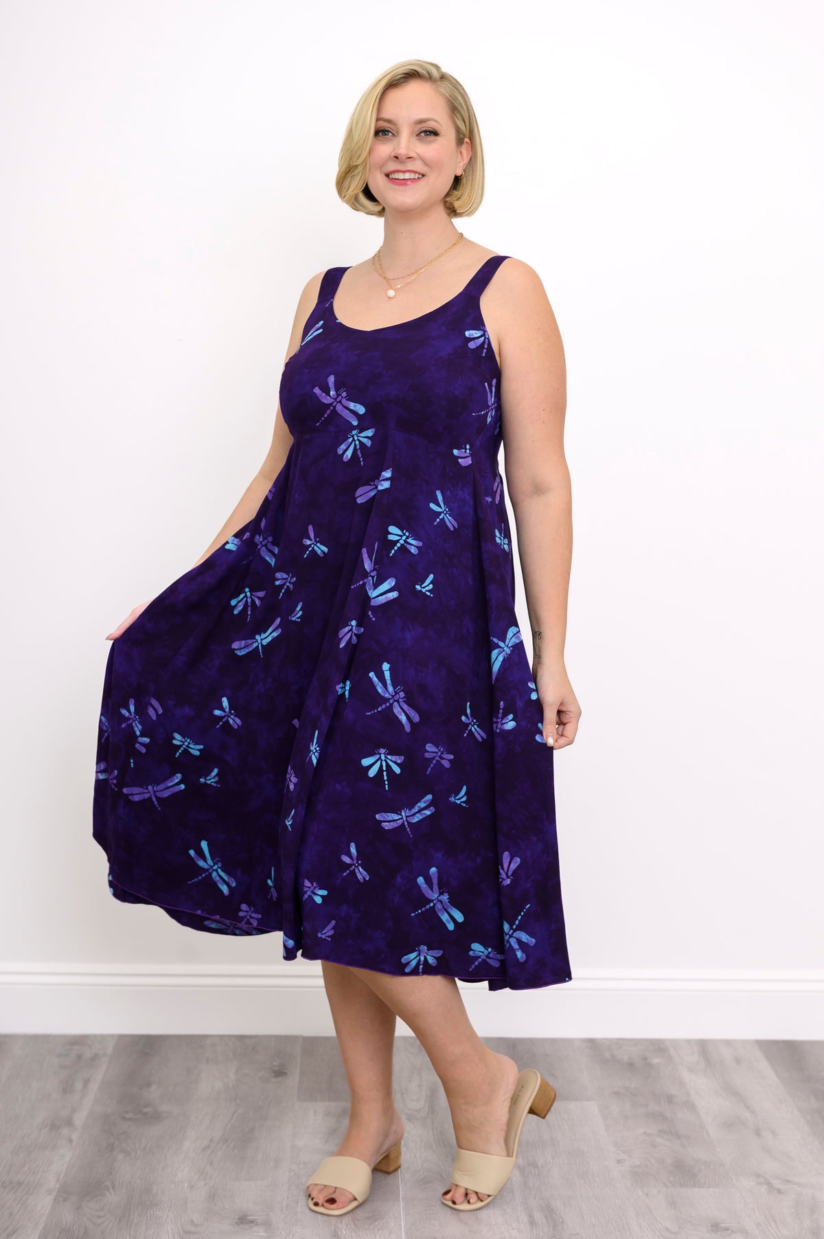 Shauna Dress, Purple Dragonfly