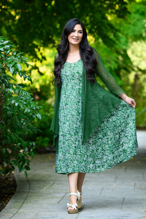 Shauna Dress, Tropical Green