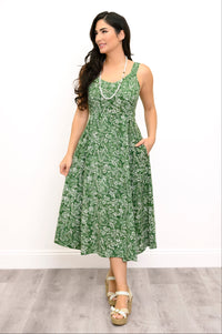 Shauna Dress, Tropical Green