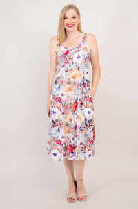 Shauna Dress, Wilderberry, Woven Bamboo