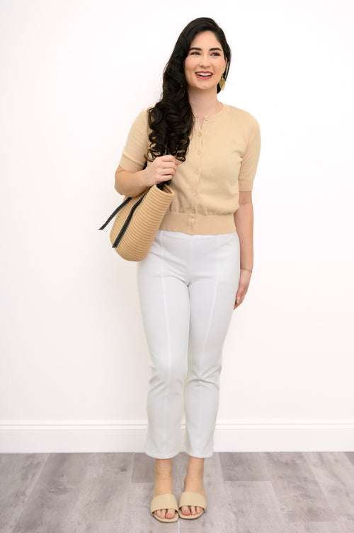 Shen Cardigan, Beige, Cotton