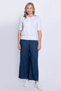 Shen Cardigan, White, Cotton