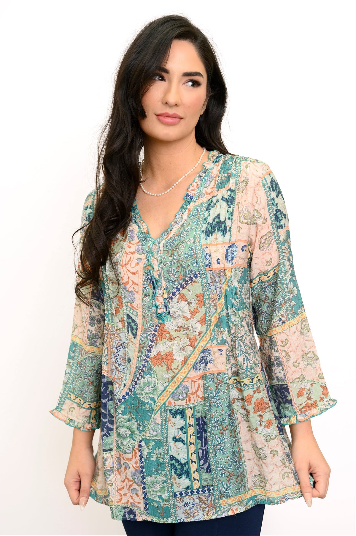 Sherry Top, Vintage Blue