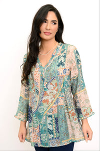 Sherry Top, Vintage Blue