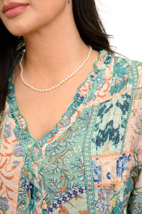 Sherry Top, Vintage Blue