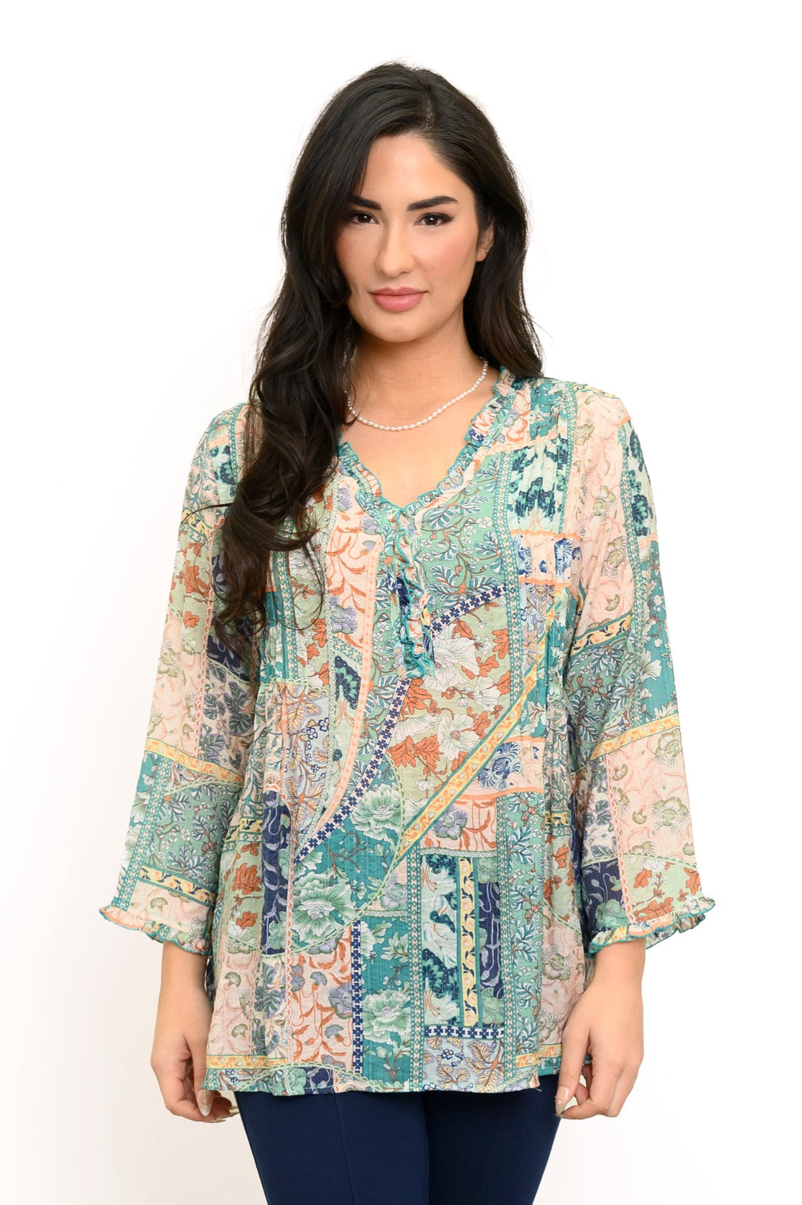 Sherry Top, Vintage Blue