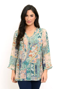 Sherry Top, Vintage Blue
