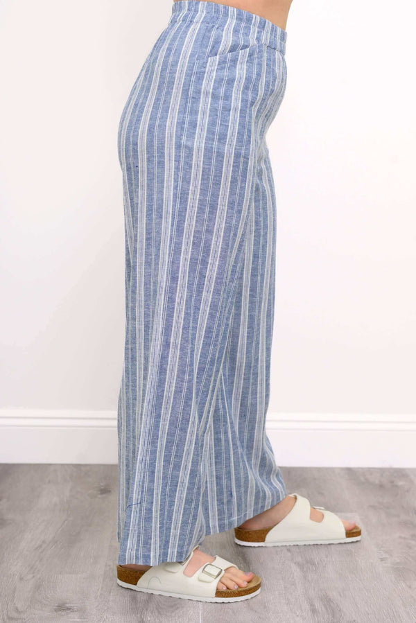 Parker Pant, Denim Stripe, Linen Viscose