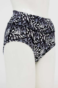 Side view of La Gaunche bamboo brief showing wide waistband and high-cut leg