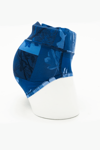 Side view of La Gaunche classic brief in Midnight Botanica blue patterned bamboo fabric