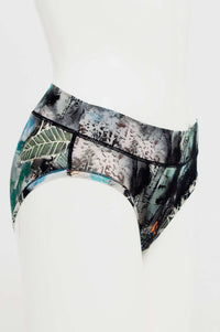 Side view of bamboo hipster brief showing seamless low-rise design