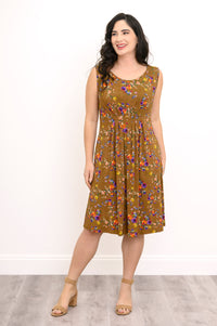 Sidney Short Dress, Sand Pansy, Bamboo