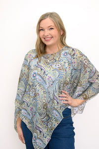 Poncho en soie