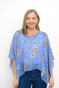 Poncho en soie