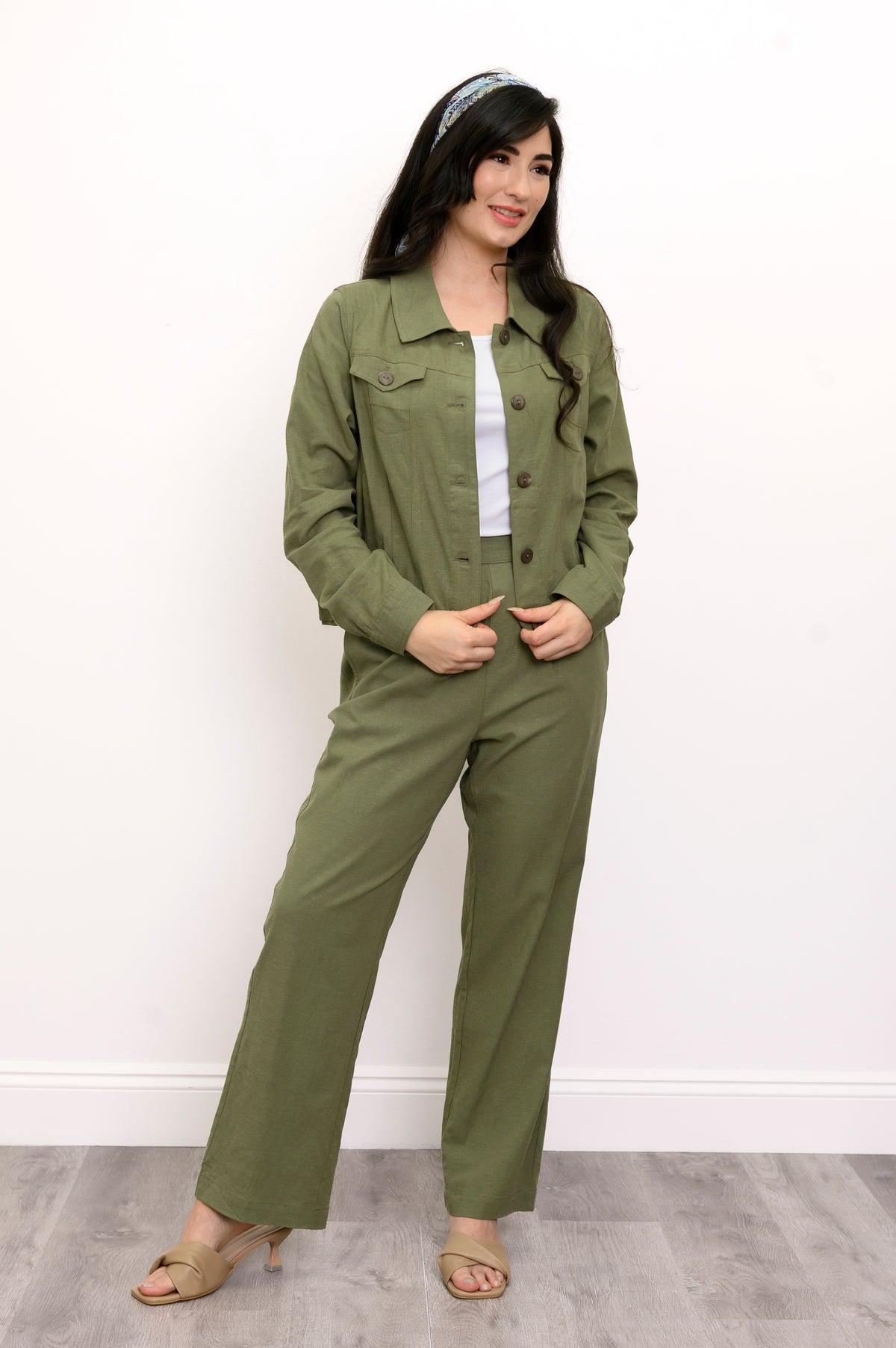 Veste Colleen, Kaki, Lin