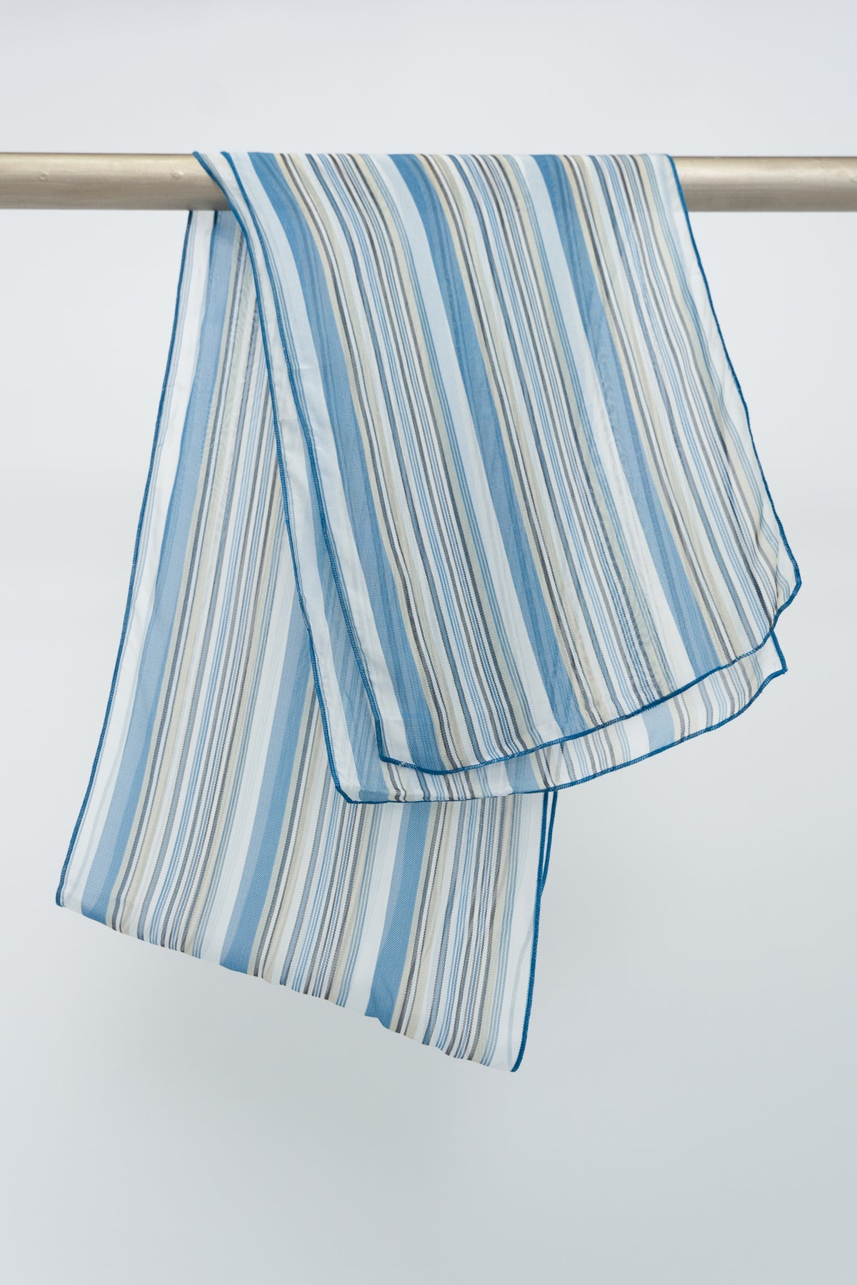 Large Silk Scarf, Sand Stripe