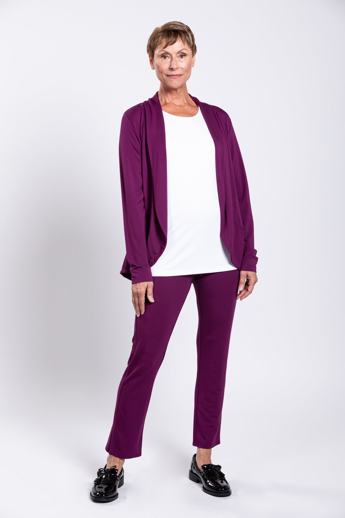 Simmer Jacket, Magenta, French Terry