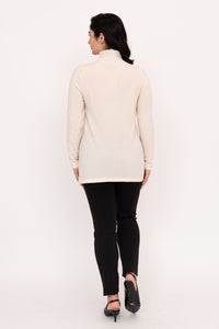 Simmon Sweater, White, Wool Cashmere