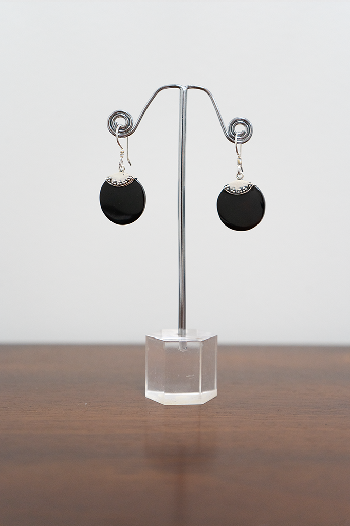 Small Dark Coffee Shell Earrings